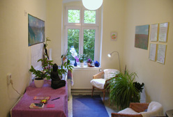 Das Wartezimmer in der Naturheilpraxis Zacharias
